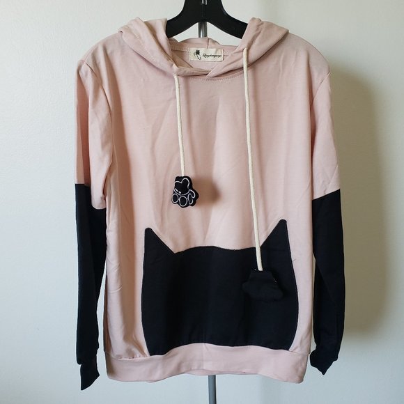 Tops - CAT EAR Long Sleeve Hoodie Sweatshirt Pullover NEW